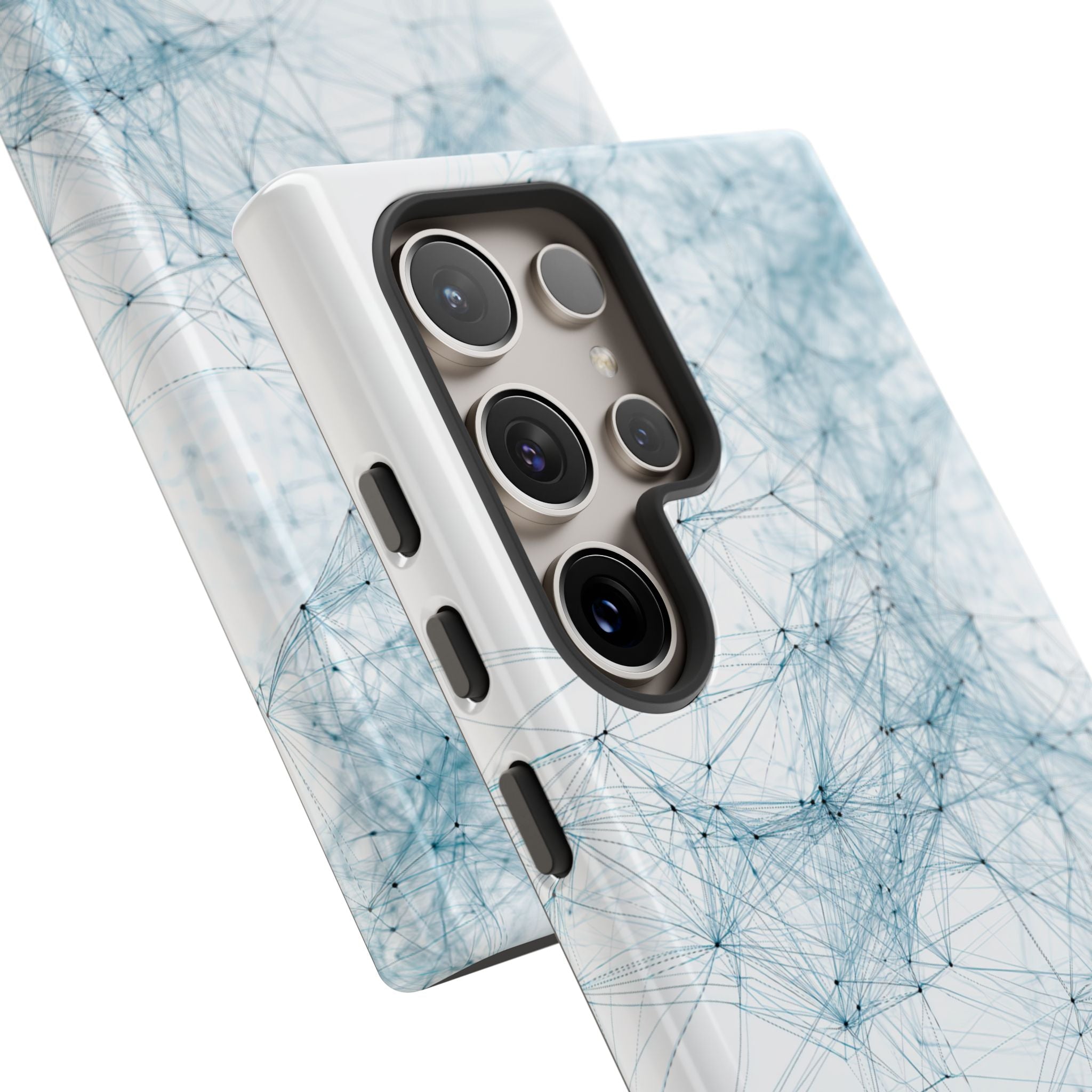 Blue Tough Phone Case for Samsung - Glacial Neural Web