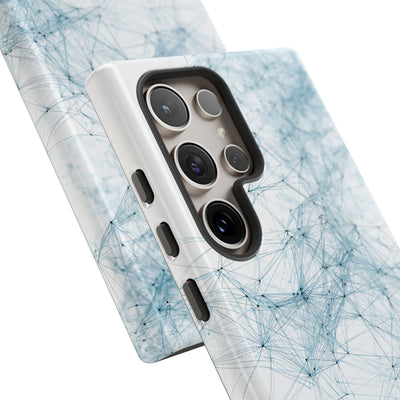 Blue Tough Phone Case for Samsung - Glacial Neural Web