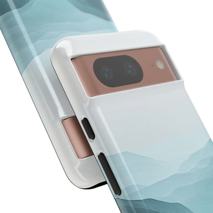 Teal Mist Mountains Google Pixel 8 Case - Tough