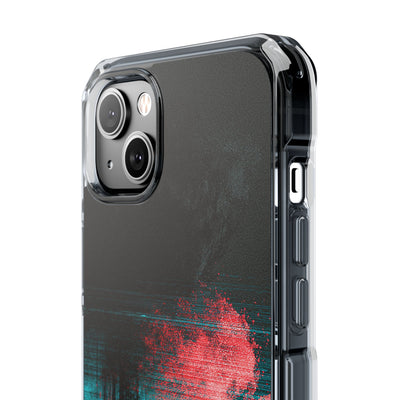 Digital Signal Drift · Clear Impact Magnetic Phone Case for iPhone · Black