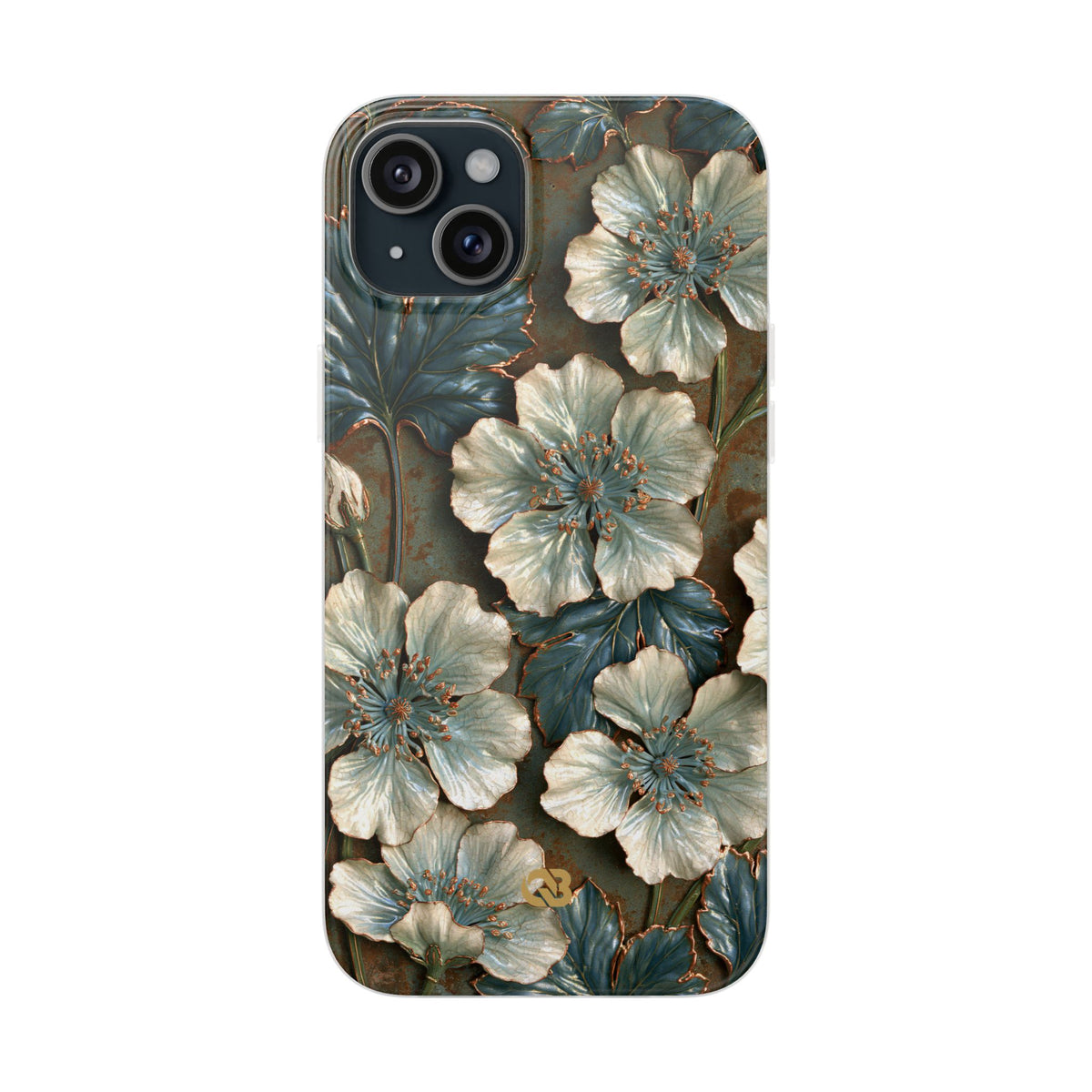 Gilded Blossom Reverie · Lite Phone Case for iPhone ·  Teal