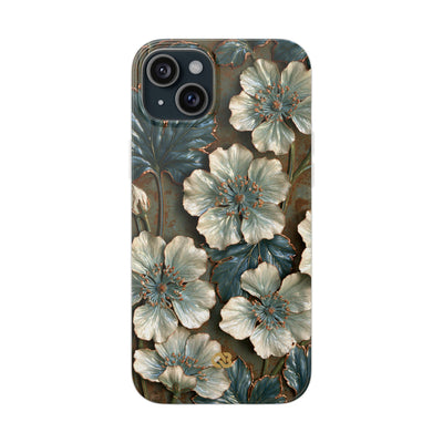 Gilded Blossom Reverie · Lite Phone Case for iPhone ·  Teal
