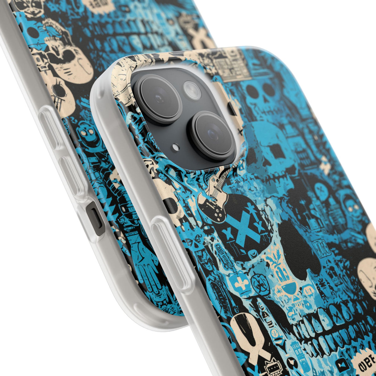 Electric Skull Graffiti · Lite Phone Case for iPhone ·  Blue
