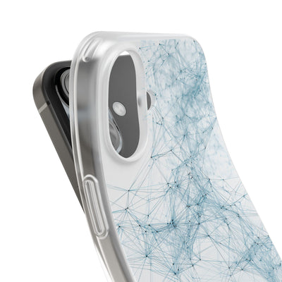 Blue Lite Phone Case for iPhone - Glacial Neural Web