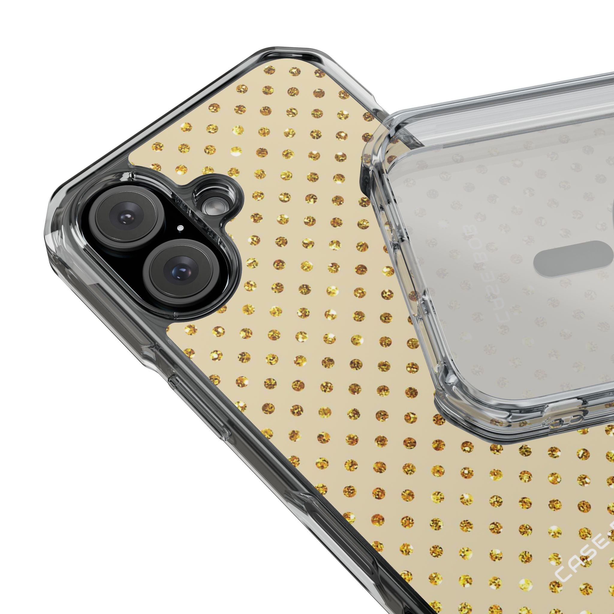Gold Sparkle Grid iPhone 16 Case - Impact