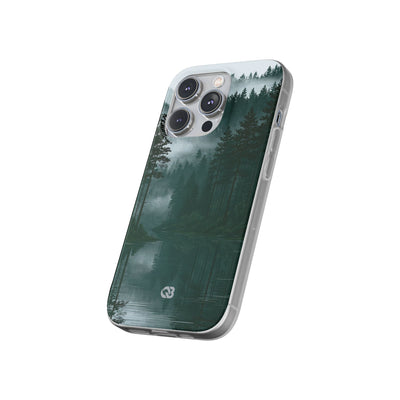 Green Lite Phone Case for iPhone - Misty Evergreen Mirror