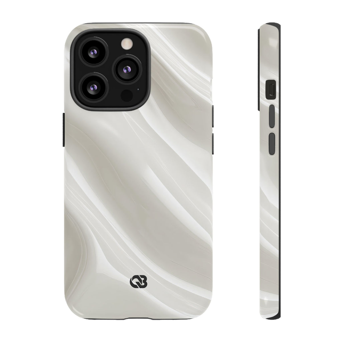 Liquid Enamel Fold · Tough Phone Case for iPhone · White