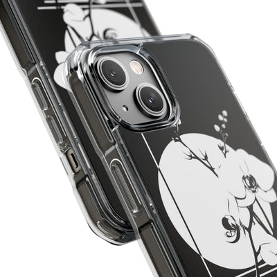 Nocturne Orchid Bloom · Clear Impact Magnetic Phone Case for iPhone ·  Black