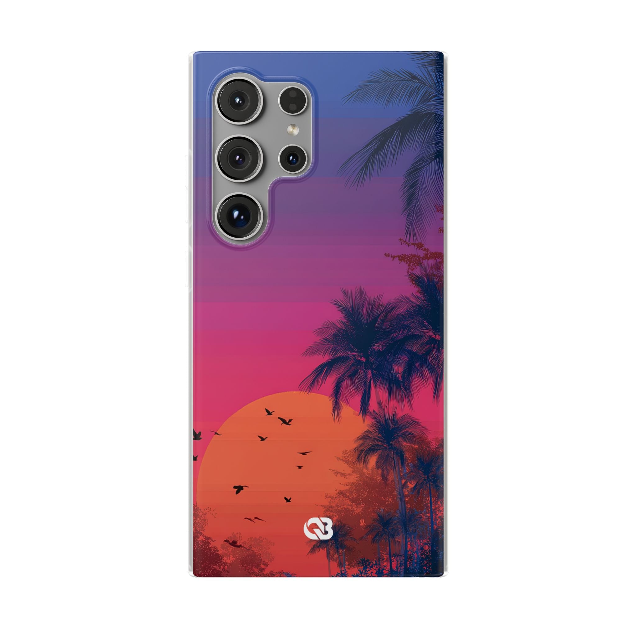 Neon Horizon Palms · Soft Handyhülle für Samsung