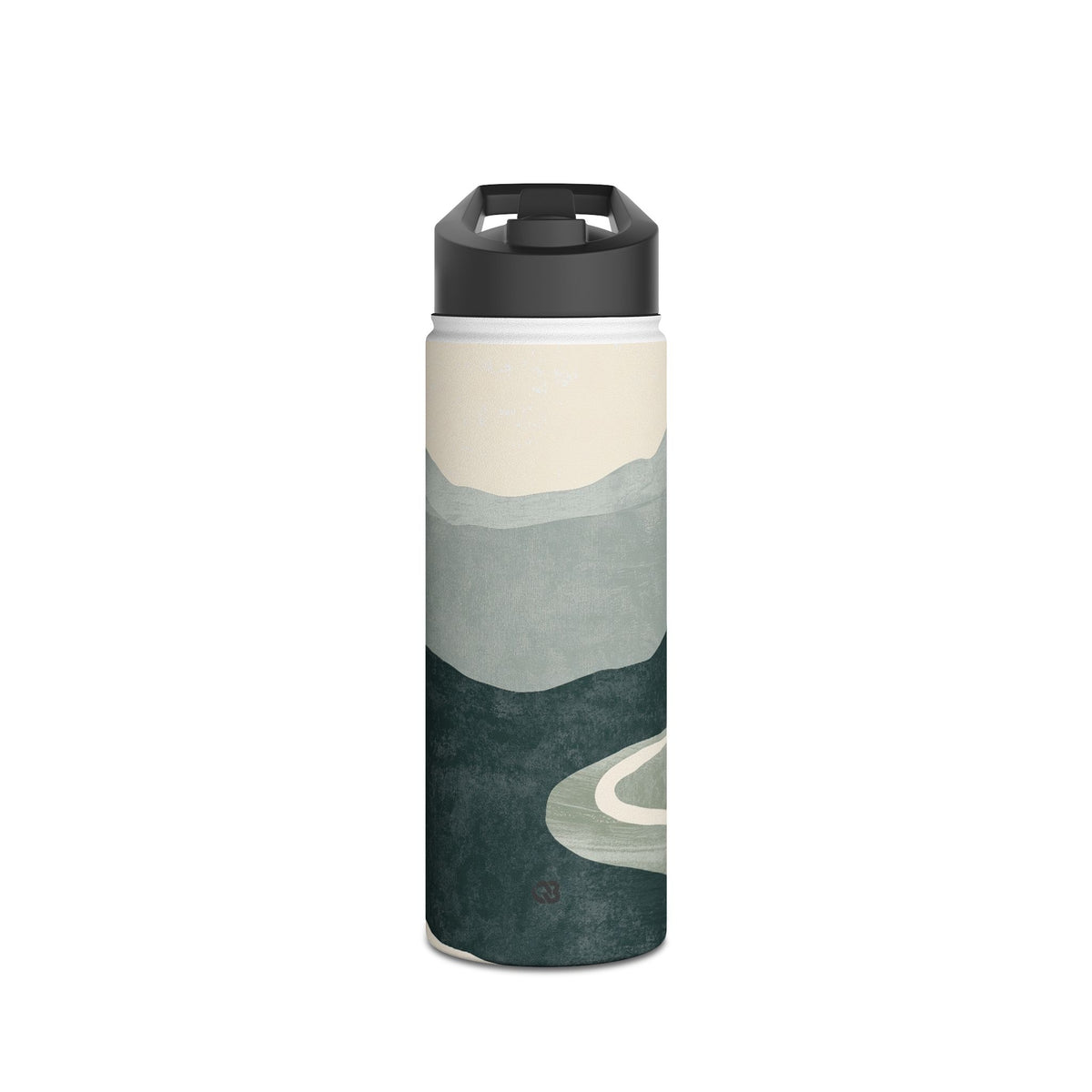 Muted Valley Vista · Insulated Water Bottle · Green