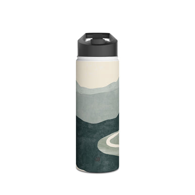 Muted Valley Vista · Insulated Water Bottle · Green