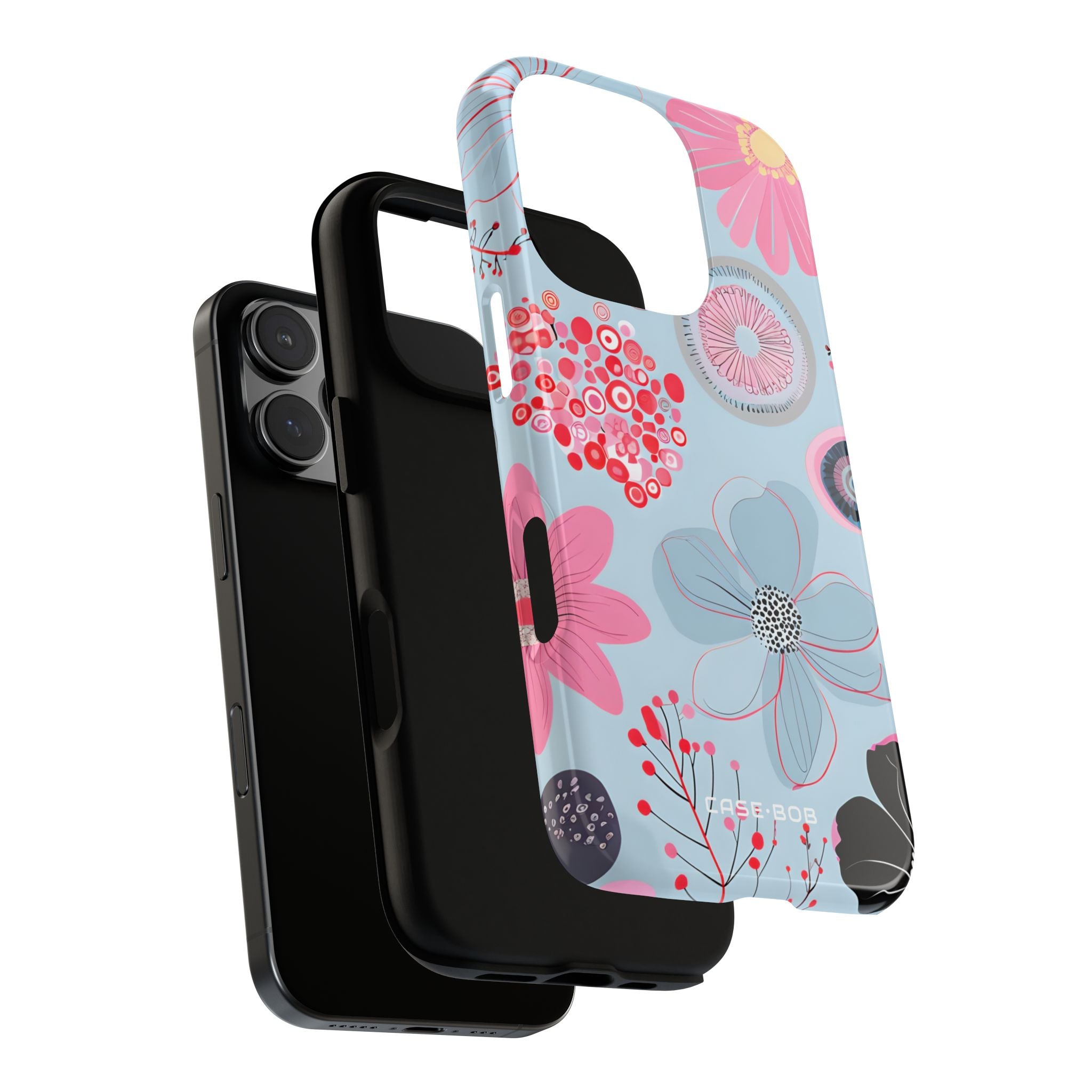 Floral Radiance Blau iPhone 16 Pro Case - Tough