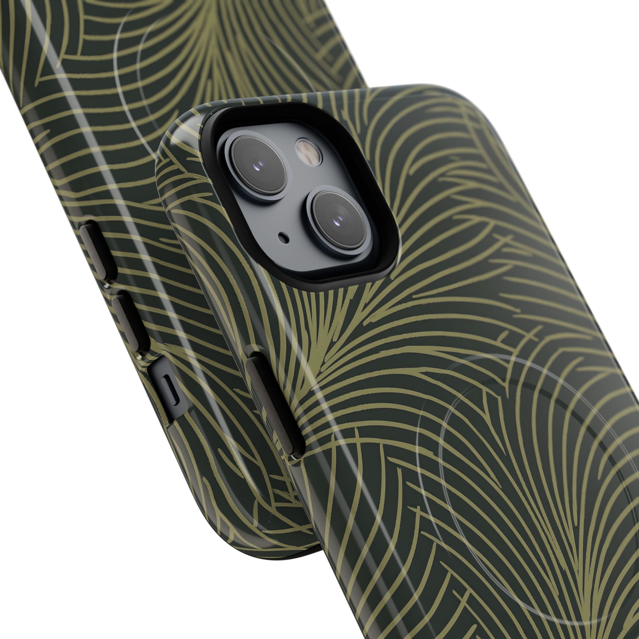Green Tough 2.0 Magsafe Phone Case for iPhone - Dark Olive Plume