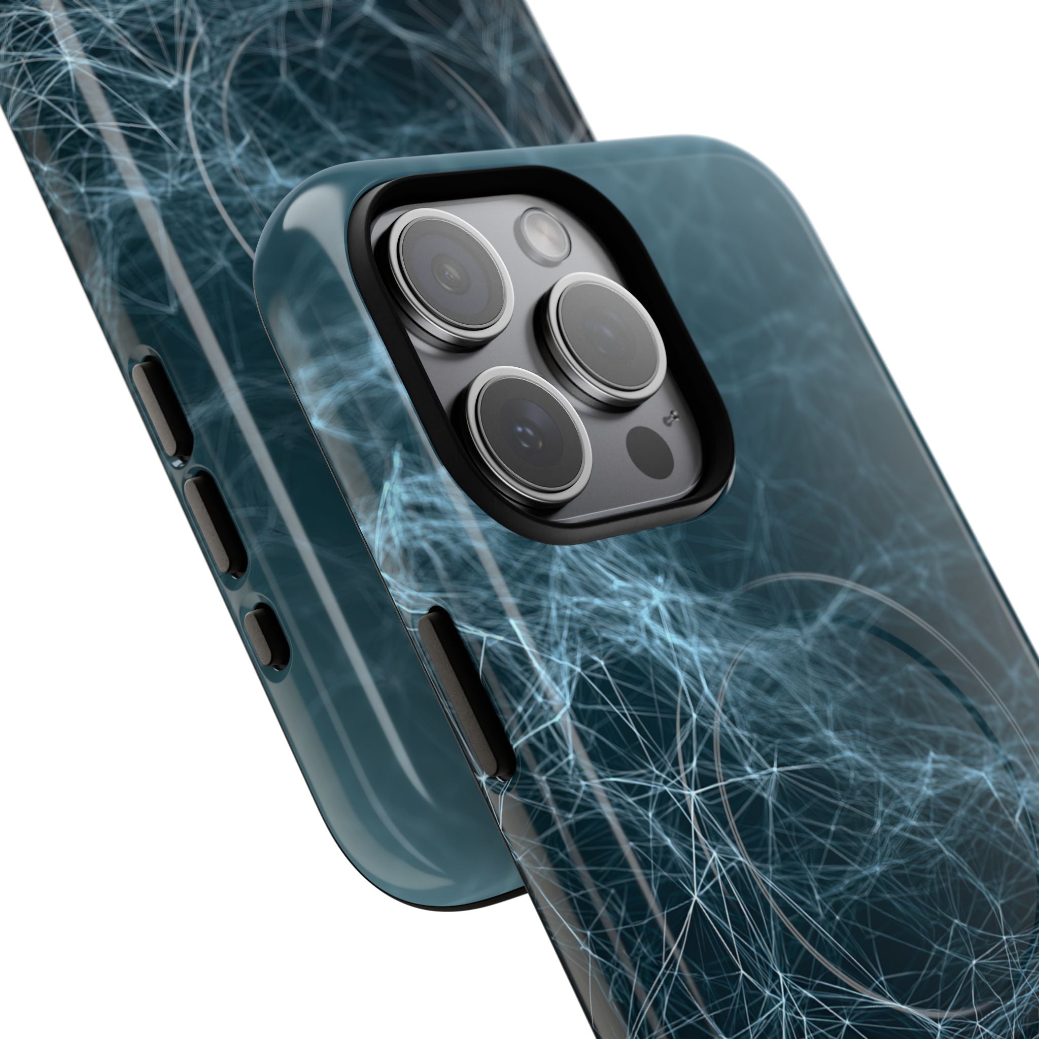 Teal Tough 2.0 Magsafe Phone Case for iPhone - Arctic Neural Mesh