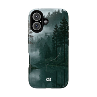 Misty Pine Reflections · Tough 2.0 Magnetic Phone Case for iPhone · Green