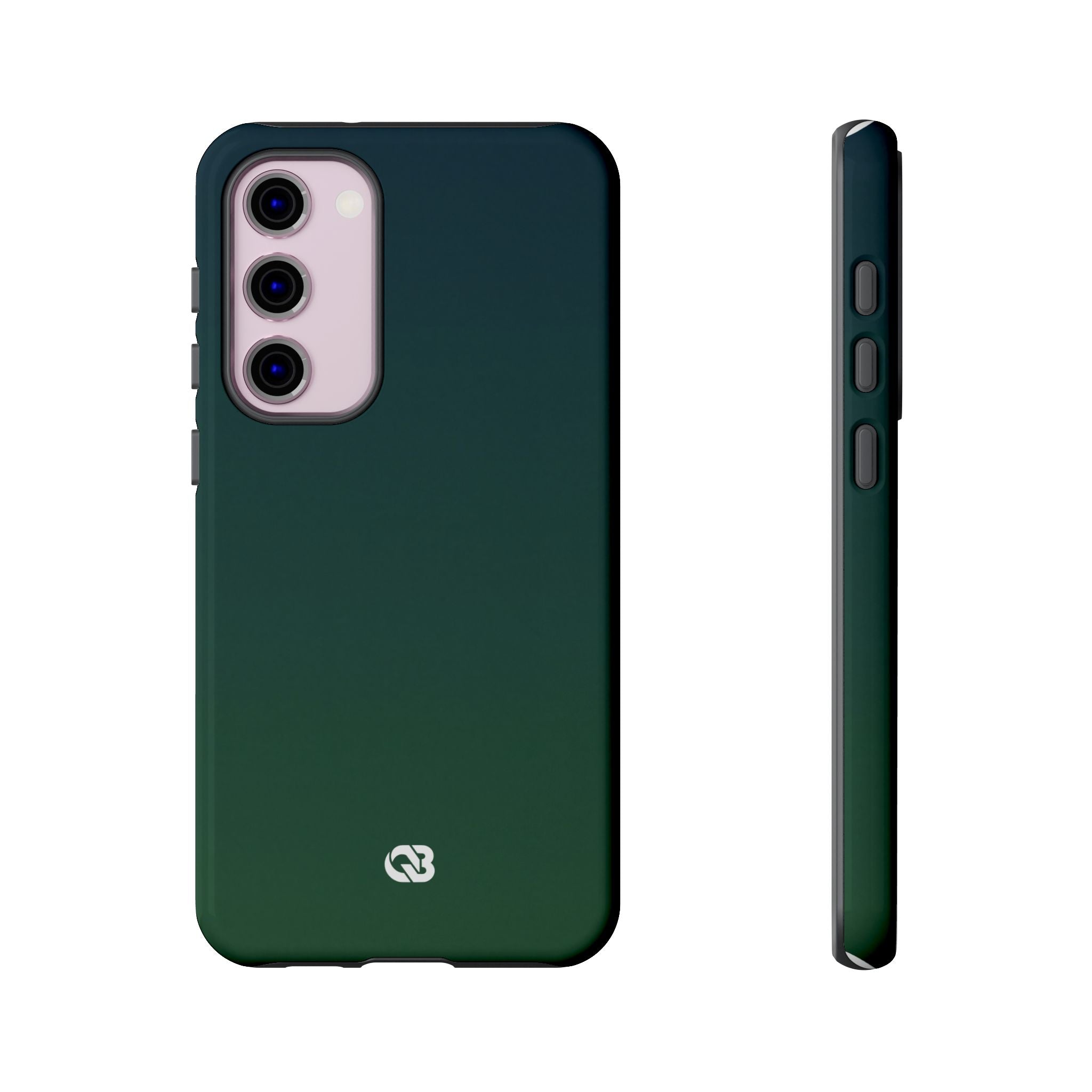 Green Tough Phone Case for Samsung - Midnight Pine Horizon