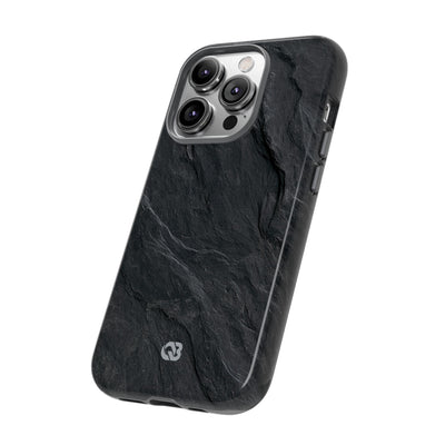 Black Tough Phone Case for iPhone - Midnight Slate Ridge