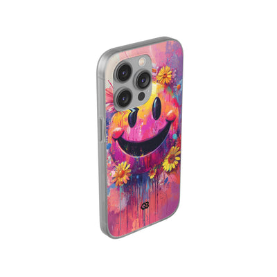 Vivid Grin Graffiti · Soft Phone Case for iPhone