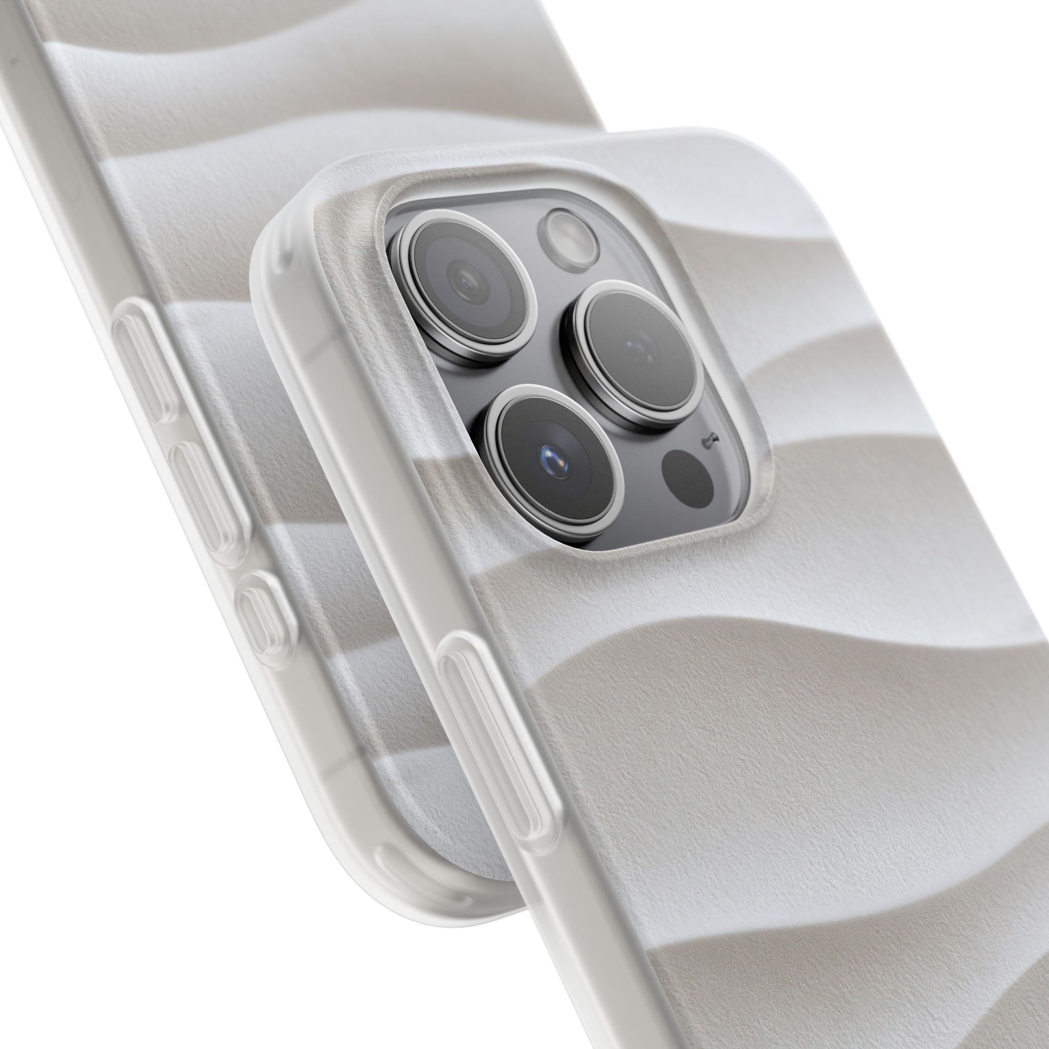 White Lite Phone Case for iPhone - Arctic Flow Ridges