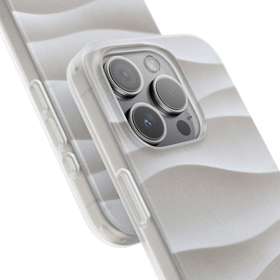 White Lite Phone Case for iPhone - Arctic Flow Ridges