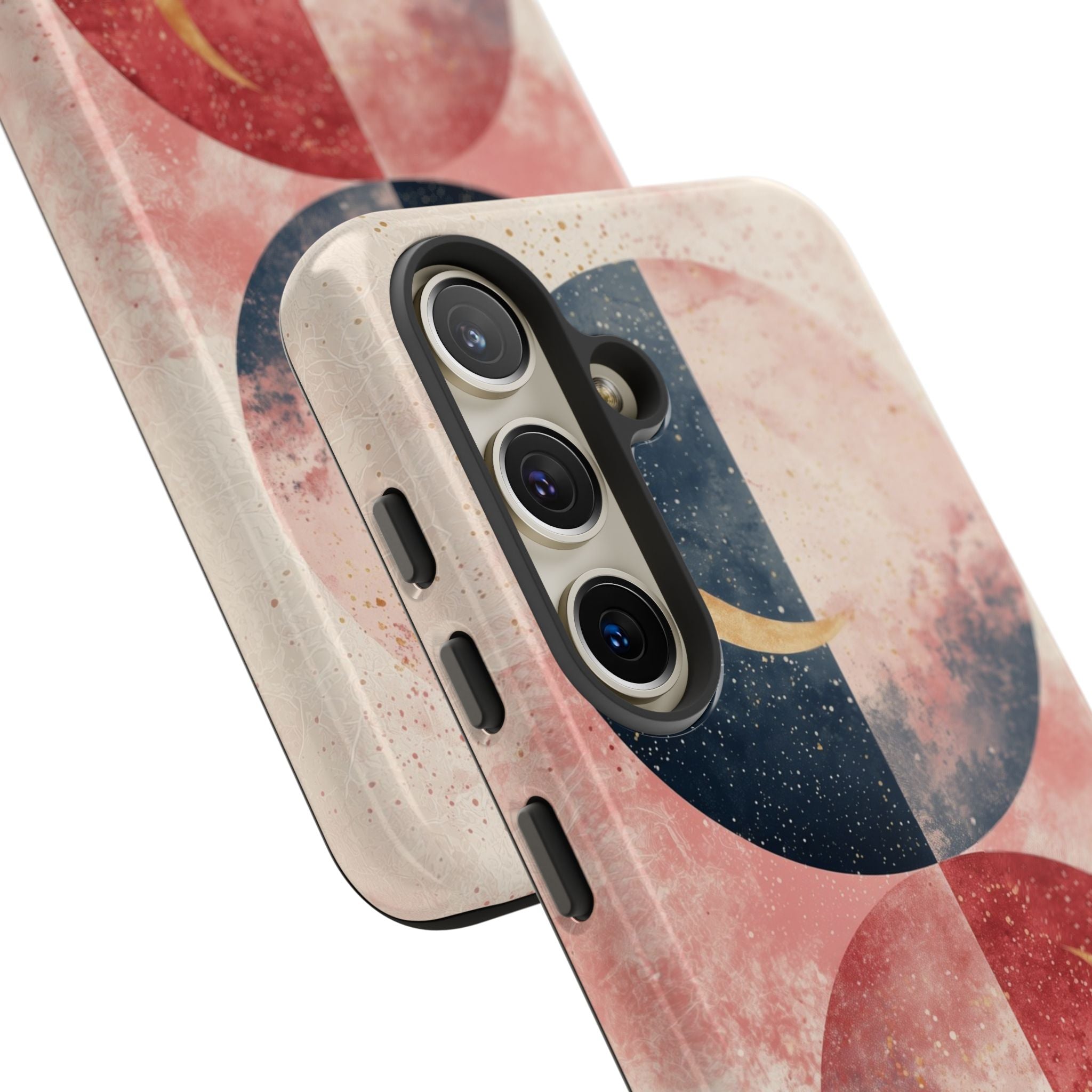 Golden Crescent Circles Samsung S24 Case - Tough