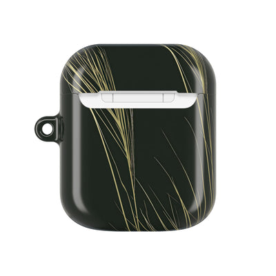 Golden Whispering Reeds · Hard Case for AirPods & AirPods Pro · Green