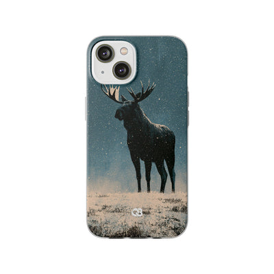 Nordic Boreal Moose · Lite Phone Case for iPhone ·  Blue