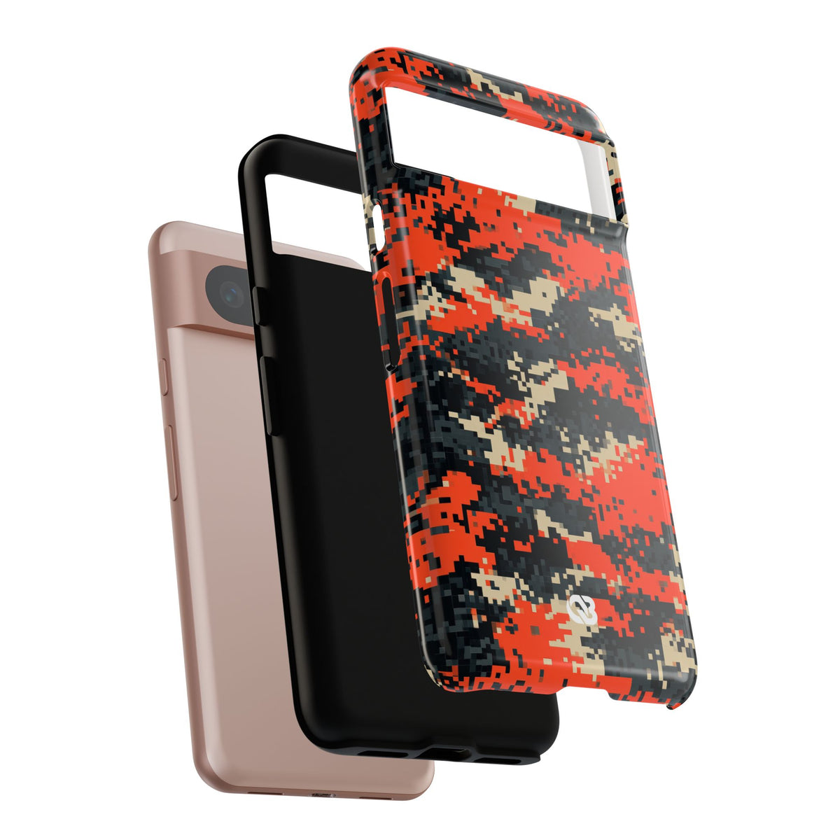 Signal Pixel Camo · Tough Phone Case for Pixel ·  Orange
