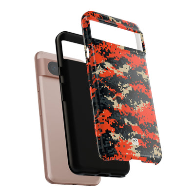 Signal Pixel Camo · Tough Phone Case for Pixel ·  Orange