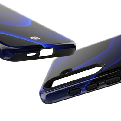 Blue Tough Phone Case for Samsung - Electric Cobalt Flow