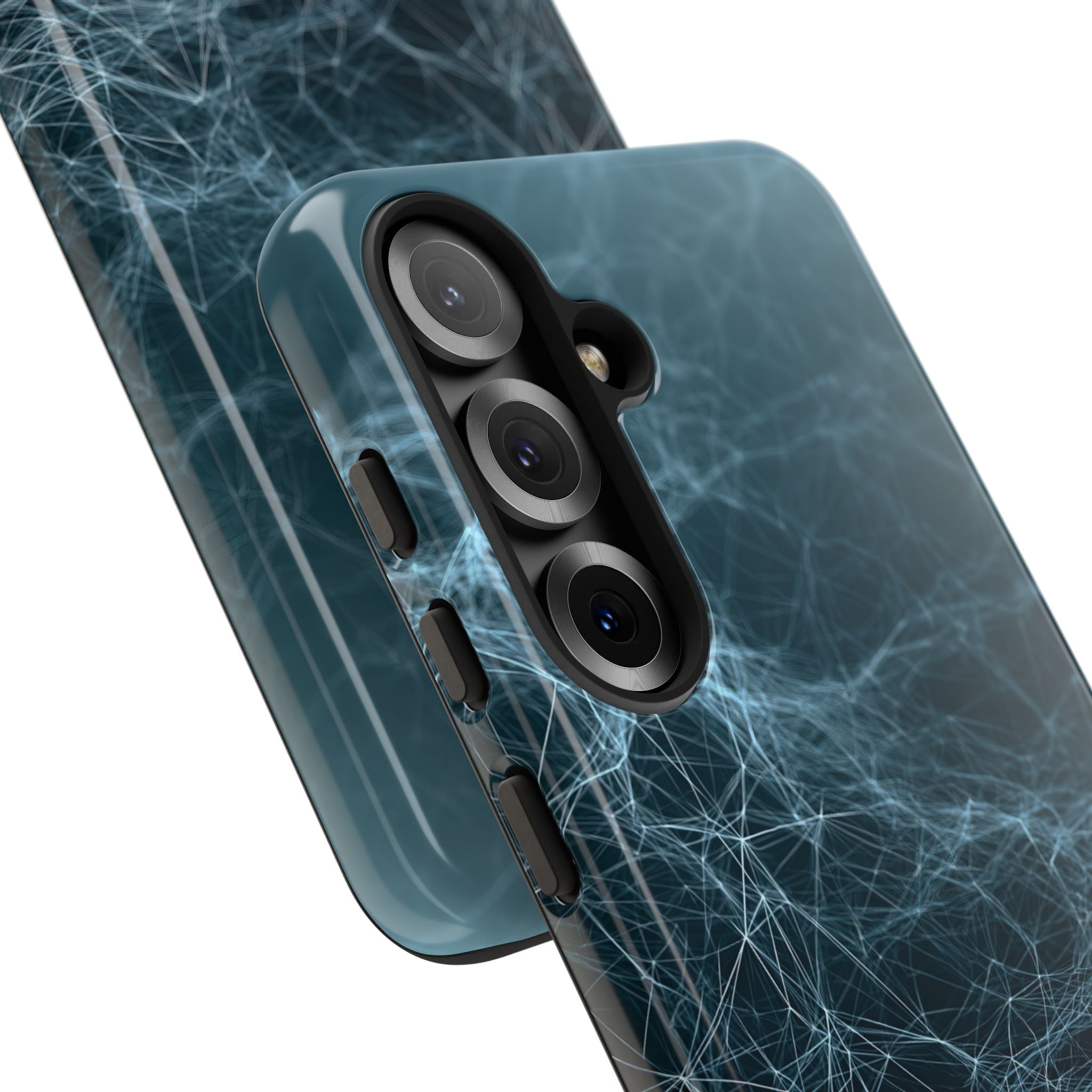 Teal Tough Phone Case for Samsung - Arctic Neural Mesh