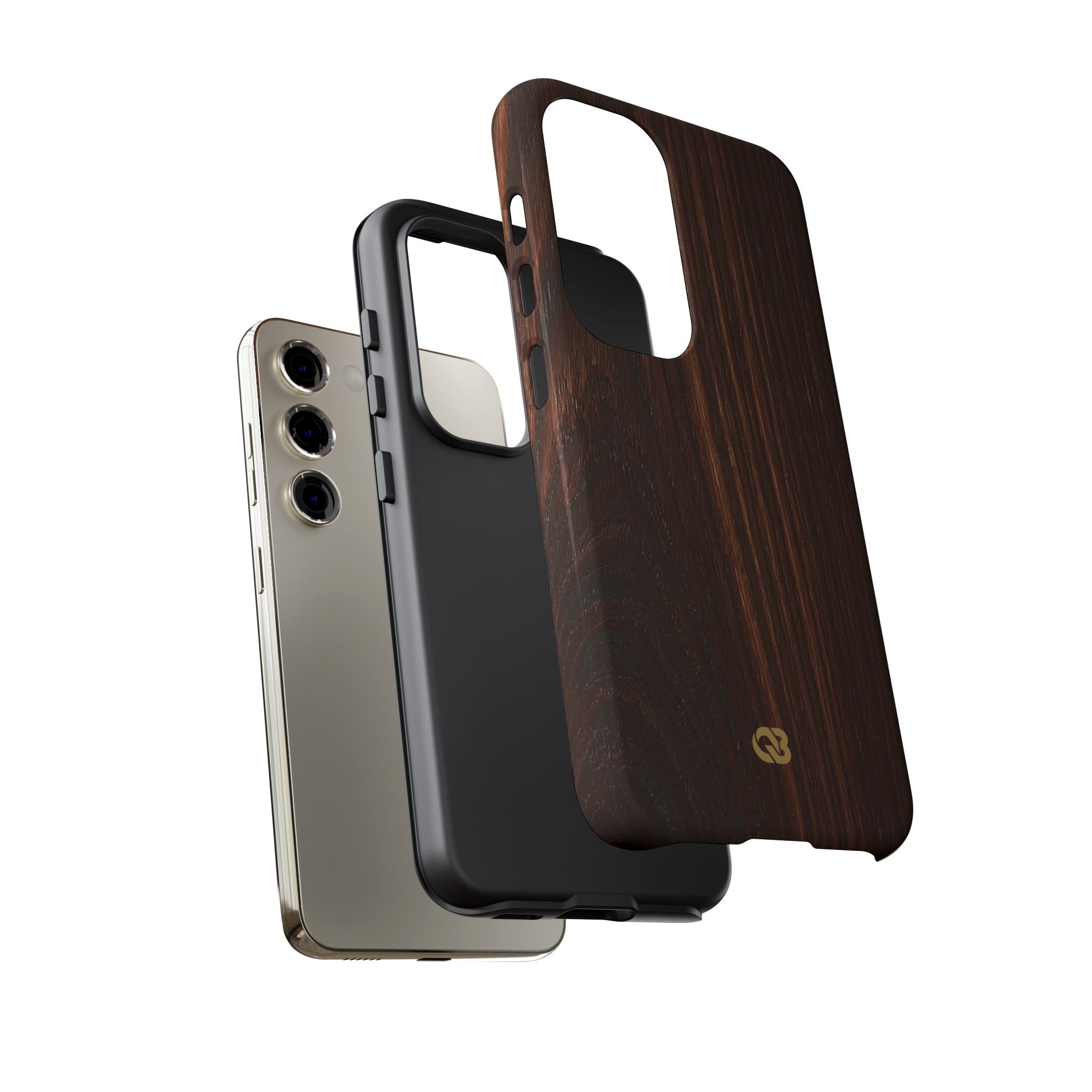 Brown Tough Phone Case for Samsung - Burnished Mahogany Grain