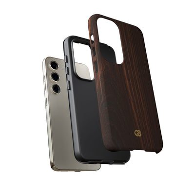 Brown Tough Phone Case for Samsung - Burnished Mahogany Grain