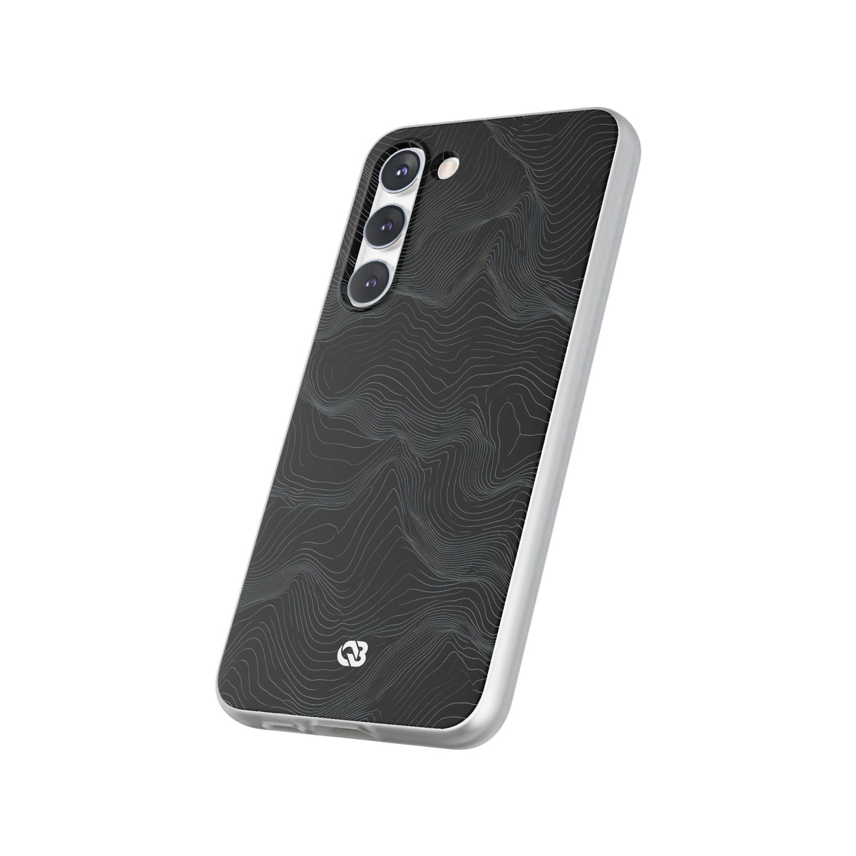 Black Lite Phone Case for Samsung - Obsidian Topo Wireframe