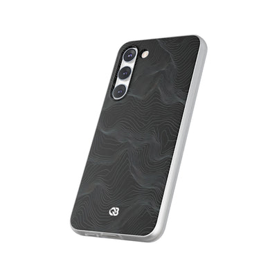 Black Lite Phone Case for Samsung - Obsidian Topo Wireframe