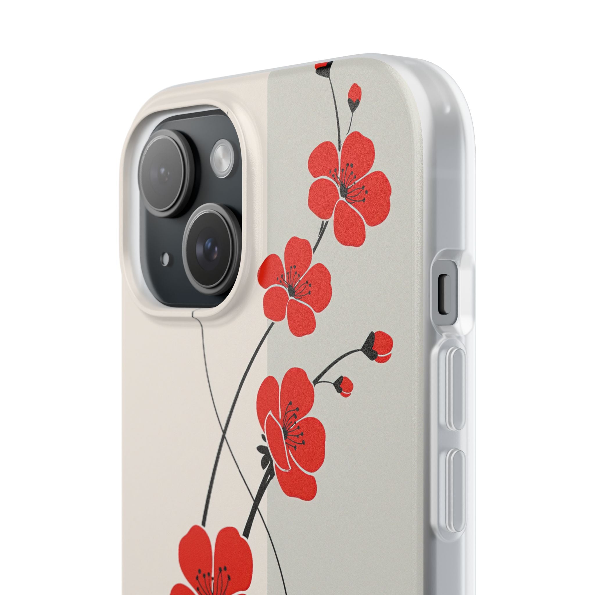 Red Lite Phone Case for iPhone - Crimson Plum Ink