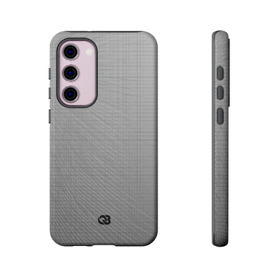 Grey Tough Phone Case for Samsung - Chrome Mesh Warp