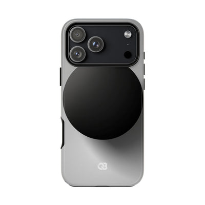 Grey Tough Phone Case for iPhone - Matte Onyx Sphere