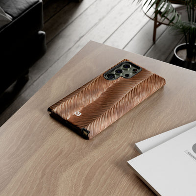 Rose Gold Weave · Tough Phone Case for Samsung · Brown