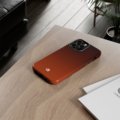 Orange Tough Phone Case for iPhone - Obsidian Ember Fade