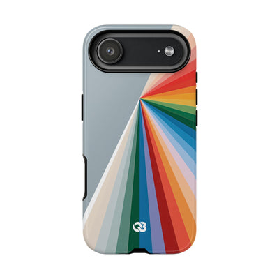 Grey Tough Phone Case for iPhone - Slate Prism Burst