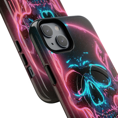 Neon Drip Skull · Tough 2.0 Magnetic Phone Case for iPhone · Black
