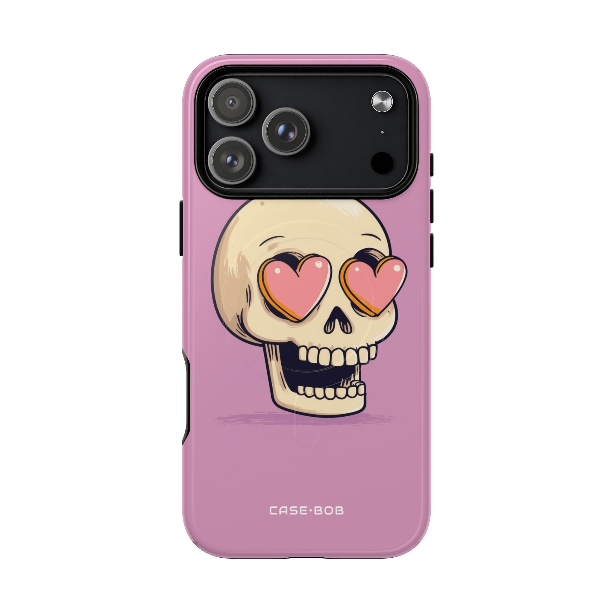 Heart Eyed Skull iPhone 17 Pro Max Case - Tough+ - CASE•BOB