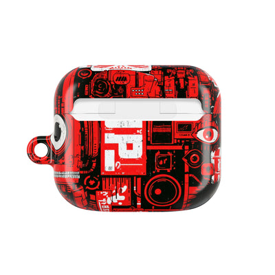 Neo Mecha Collage · Hard Case for AirPods & AirPods Pro · Red