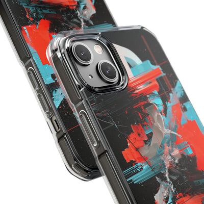 Fragmented Cyber Core · Clear Impact Magnetic Phone Case for iPhone ·  Black