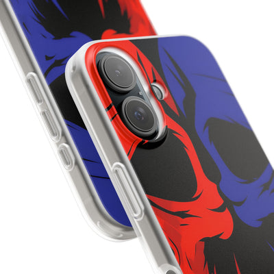 Crimson Cobalt Skulls · Soft Phone Case for iPhone