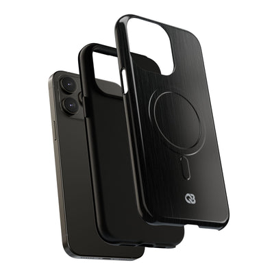 Obsidian Brushed Steel · Tough 2.0 Magnetic Phone Case for iPhone · Black