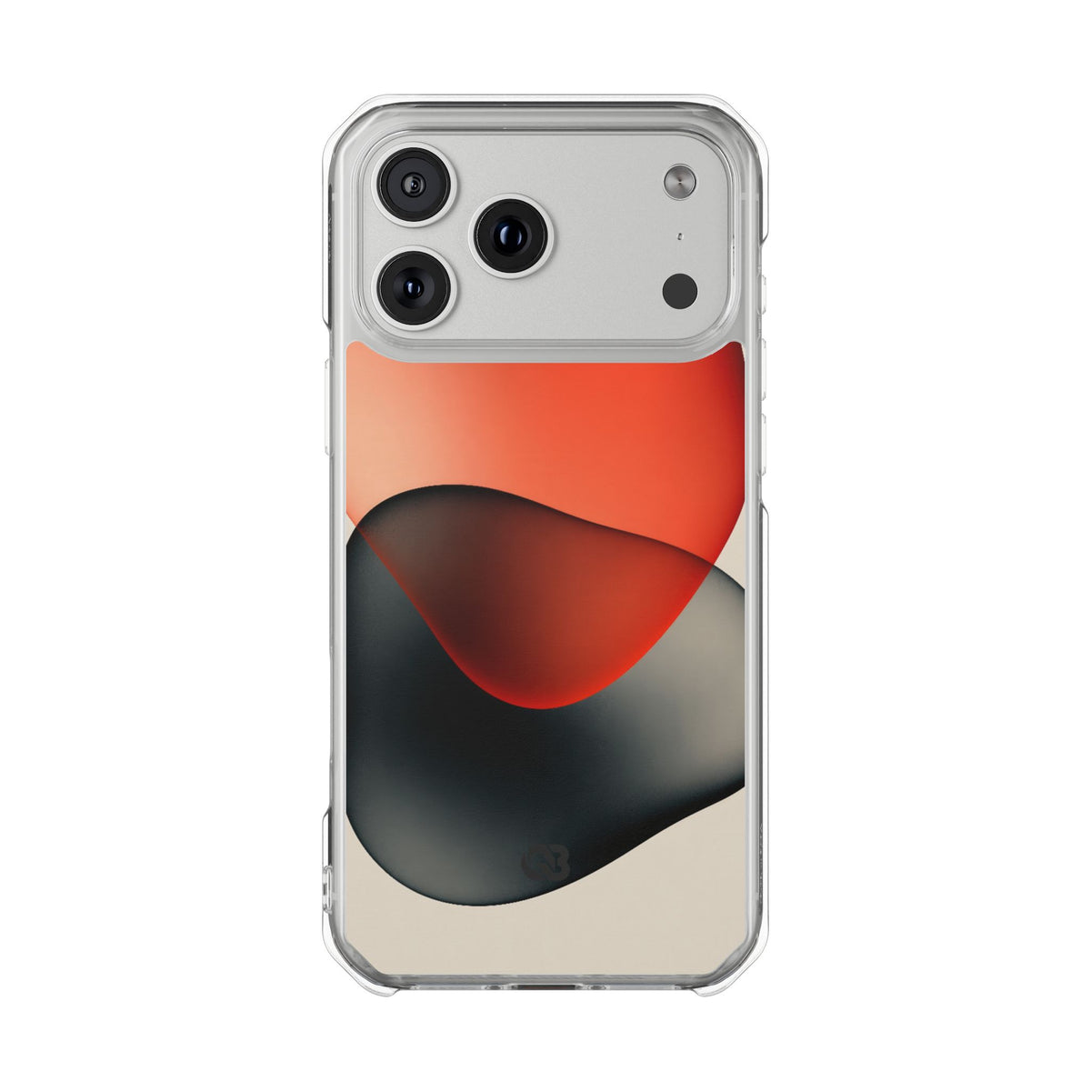 Translucent Crimson Form · Clear Impact Magnetic Phone Case for iPhone · Red