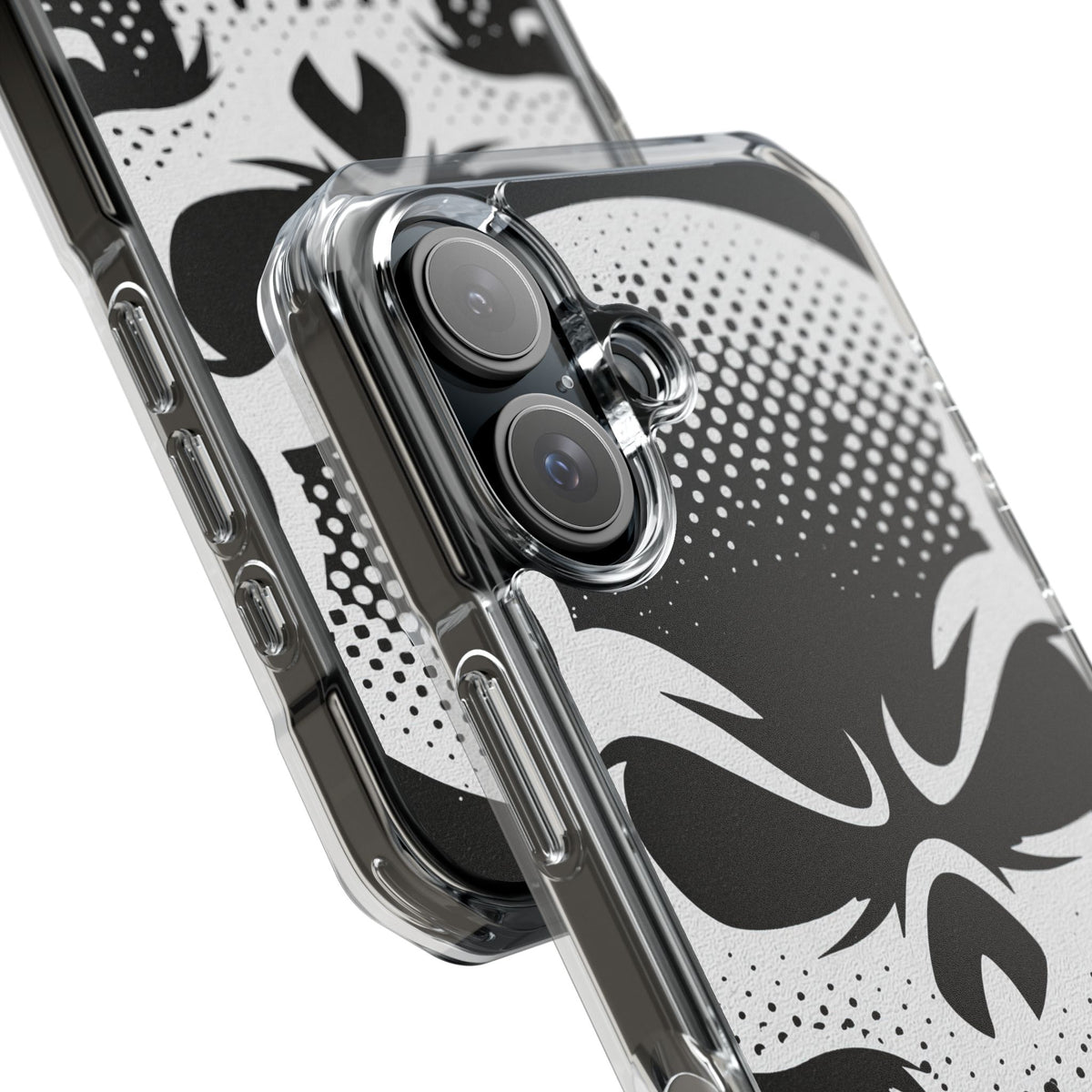 Phantom Halftone · Clear Impact Magnetic Phone Case for iPhone ·  Black