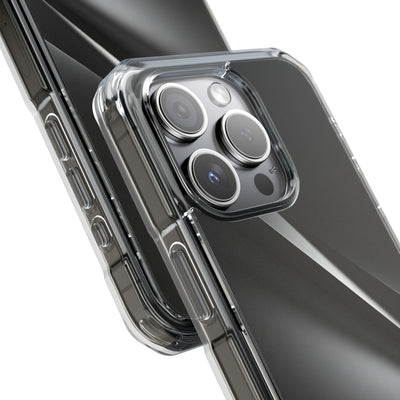 Obsidian Ridge · Clear Impact Magnetic Phone Case for iPhone ·  Black